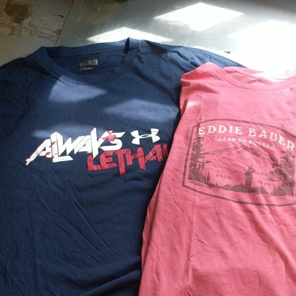 Under Armour & Eddie Bauer T-shirt Lot XL